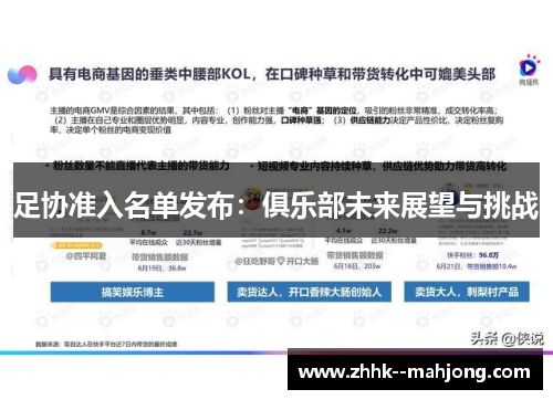 足协准入名单发布：俱乐部未来展望与挑战